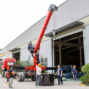 2-8 Ton <b>Truck</b> <b>Crane</b> with <b>Man</b> Basket for Aerial Maintenance Telescopic Boom Hydraulic Straight Boom 18.5m on <b>Truck</b> - Product Image 2