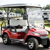 Voiturette de golf électrique A827.2+2 à 2+2 places pour le transport des entraîneurs, des groom et du personnel des clubs équestres.