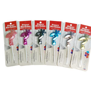 Venta al por mayor bonita cera <span class=keywords><strong>de</strong></span> parafina Feliz <span class=keywords><strong>cumpleaños</strong></span> pastel número velas para niños para Pascua y Año Nuevo fiesta decoraciones suministros - Product Image 1