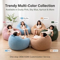 Fauteuil paresseux pour enfants en velours côtelé lavable avec logo personnalisé, taille et couleur sur mesure, canapé pouf en tissu OEM pour la lecture des enfants, vente en gros