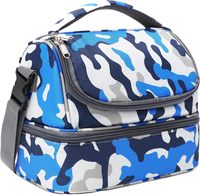 Sac à déjeuner isotherme double étage pour enfants, grand sac fourre-tout pour garçons, filles, hommes, femmes, avec sangle réglable