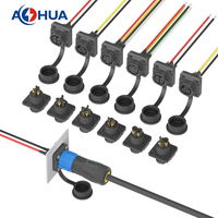 AOHUA Connecteur rapide de haute qualité 2 ~ 5Pin K15 fil vers panneau monté mâle femelle en plastique étanche connecteur LED IP68