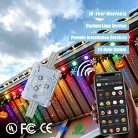 Iluminación Navideña Permanente para Exteriores con Wifi de 48V, 200 pies, 300 pies, 400 pies, IP68, Resistente al Agua, Luz LED de Riel para Casa, Venta al Por Mayor OEM