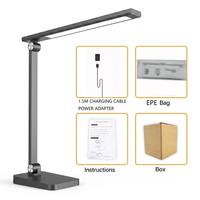 Lampe de bureau LED minimaliste 18W, CRI 95 élevé, protection des yeux, lampe de lecture pour étudiants, pliable, réglable, avec minuterie