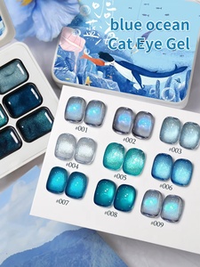 Gel semi-solide 9 couleurs à effet estompé, haute saturation, pour manucure en salon - Product Image 3