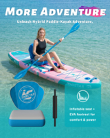 ITAOSATAR Wave 11'6"x36"x6" Planche de SUP gonflable personnalisable pour jeux aquatiques, surf et pêche, avec 5 ailerons, portable