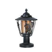 Lanterne de jardin botanique avec cage à motif de feuilles pour l'éclairage des cours de villas