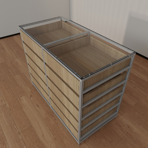 Chất lượng cao hợp kim nhôm giá Showcase giày cửa hàng quần áo bằng gỗ hiển thị giới thiệu trung tâm mua sắm cà phê quầy <span class=keywords><strong>bar</strong></span> - Product Image 1