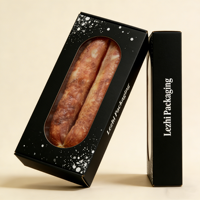Salchicha de Pepperoni Ecológica Personalizada, Conservada a Baja Temperatura, en Caja de Papel con Ventana Sellada