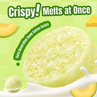 35g de Céréales au Fromage Sucrées Sans Transgras, Saveur Cantaloup, Motif Chat Mignon, Vente en Gros Personnalisée Direct Usine pour KTV, Fêtes, Usage Domestique et Loisirs