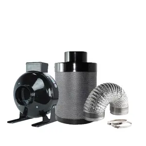 Ventilateur à filtre 4 ''Combo Duct Inline Fan Carbon Filter Exhaust Kit for Grow Tent Ventilation Hydroponic Indoor Growing Kit