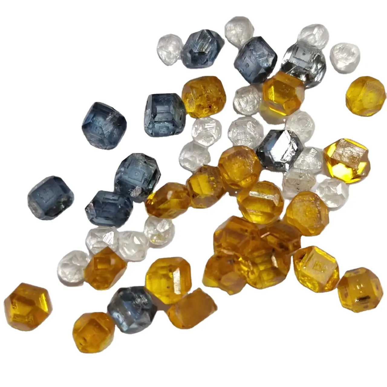 黄色HPHTダイヤモンド原石製造ノーカットラボ成長ダイヤモンドライトイエローラボ成長ダイヤモンド