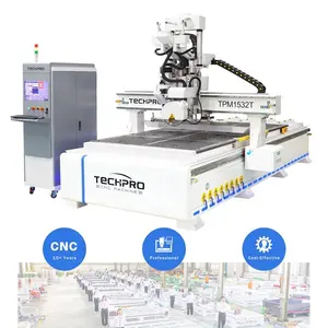 Top Configuration 4*8ft Auto Tool Changer Machine Any Angle Rotation Saw Blade Wood MDF Cutting Cnc Router With Good Price