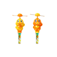 Bonbons durs promotionnels en plastique Tengrui pour enfants, motif petit canard jaune, avec lumières et jouet