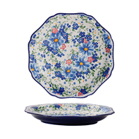 2025 gros assiette en céramique style bohème nouveau design assiette de service en céramique 8 pouces/10 pouces ensembles d'assiettes de fête
