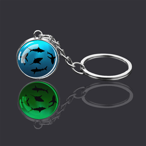Ocean Jewelry Luminous Shark <strong>Turtle</strong> Dolphin Starfish Glass Ball Keychain Pendant Keyring Cute Sea Animals <strong>Key</strong> <strong>Chains</strong> - Product Image 3
