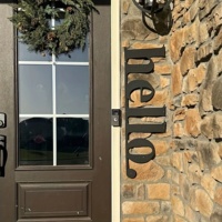 Décoration murale en fer forgé 'Hello' style rétro, logo de bienvenue au design moderne, couleur personnalisable, art déco gravé pour la maison