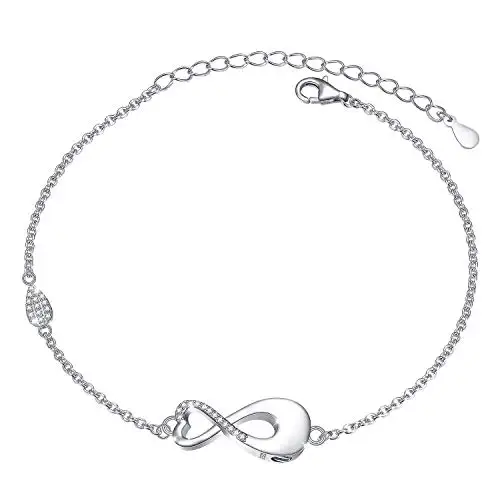 Kadın takı OEM/ODM özel 925 ayar gümüş tespih çapraz boncuk Link zinciri Charm bilezik
