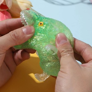 CHENXI 2026 Hot Colorful Kids Maltose Glitter Squishy Stress <b>Ball</b> Fidget <b>Squeeze</b> Toy Soft Squishy Stretchy Dinosaurs - Product Image 3
