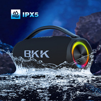 Haut-parleur Boombox Mini Haute Puissance 80W Étanche avec Micro Sans Fil Portable d'Extérieur, LED RGB et Lecteur de Musique FM (B57) - Vente Flash