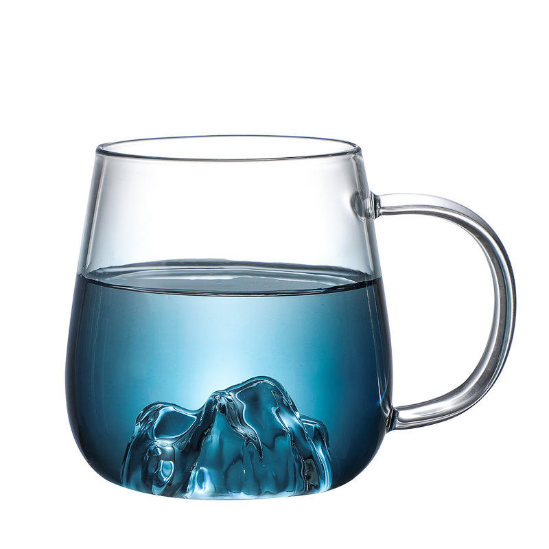 แก้วเดี่ยวสีน้ำเงินไล่เฉด