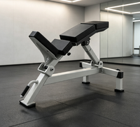 Banc de musculation réglable robuste de qualité standard, inclinable/déclinable/plat, pour exercices pectoraux et dorsaux, capacité 150 kg, construction en acier