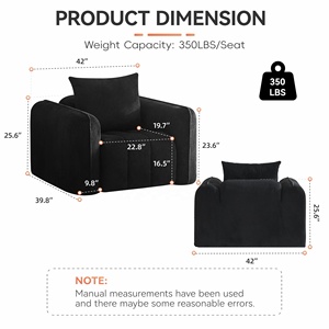 <span class=keywords><strong>Fauteuil</strong></span>-canapé moderne en velours surdimensionné, écologique et durable, confortable pour appartement, <span class=keywords><strong>salon</strong></span>, <span class=keywords><strong>assise</strong></span> profonde, rembourré en éponge - Product Image 2