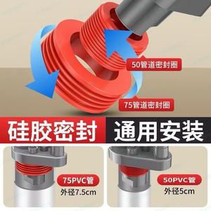 Tubería de Desagüe para Cocina, Dispositivo Integrado Antiodor de Tres Vías, Diámetro Interior Estándar, Distribuidor de Agua Multifuncional de Plástico - Product Image 2