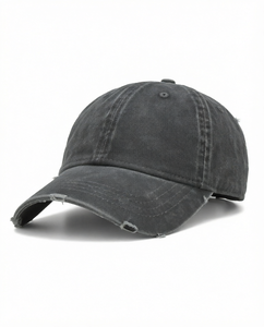 Gorra de béisbol de mezclilla lavada de 6 paneles, estilo Dad Hat, con visera curva, ajustable, informal, para exteriores, protección solar, gorra deportiva vintage de algodón y mezclilla - Product Image 1