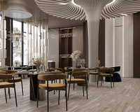 Chaise de salle à manger haut de gamme personnalisée et rembourrée, design incurvé, ensemble de mobilier pour restaurant et café, idéal pour projets hôteliers et de restauration