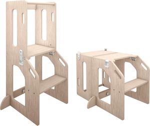 Sgabello da Cucina <span class=keywords><strong>per</strong></span> Bambini 2-in-1 Convertibile in Tavolo e Piattaforma in Legno <span class=keywords><strong>per</strong></span> Disegno e Lavoretti Creativi - Product Image 5