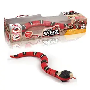 어린이 애완 동물을위한 적외선 유도 뱀 장난감 USB 충전식 대화 형 장난감 어린이를위한 뱀 스마트 감지 뱀 장난감