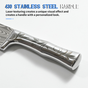 Bộ dao thép Damascus với tay cầm họa tiết tre Dao nhà bếp bằng thép không gỉ cao cấp Bộ sưu tập đầu bếp thanh lịch và bền bỉ - Product Image 5