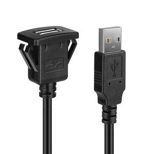 Snap Socket Panel de tablero macho a hembra USB Cable de extensión de montaje empotrado - Product Image 2