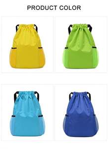 Precio de fábrica, promoción personalizada, impermeable, moda, Mochila deportiva, cierre con cordón, Material de poliéster, Impresión de logotipo personalizado - Product Image 5