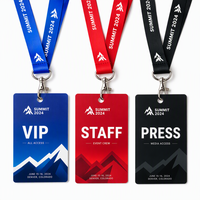 Lot de cartes d'identité personnalisées en PVC 4x6 avec cordon, impression de données variables pour événements et expositions - Vente en gros