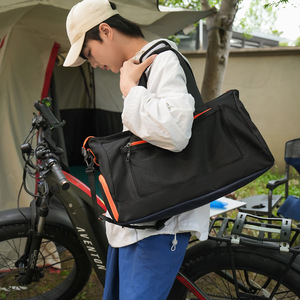 Outdoor Color Contrast Tote <b>Bag</b> <b>Large</b> Capacity Waterproof Shoulder <b>Bag</b> Multifunctional Camping Cycling Travel Crossbody <b>Bag</b> - Product Image 5