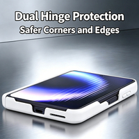 Anti-kras rimpelstructuur ingebouwde magnetische ring dubbele scharnierbescherming volledige bescherming valbestendige hoes voor Huawei Pura X Max