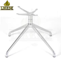 Base de chaise pivotante 4 étoiles en aluminium robuste de 670 mm, réglable en hauteur, polie, pour pieds de canapé, salon, bureau, extérieur, hôpital