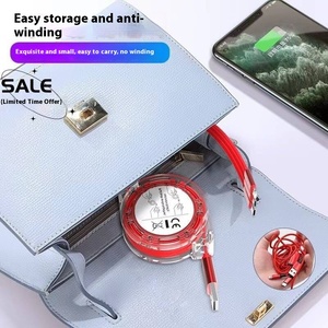 Xách tay ba-trong-một Loại-C TPE Áo khoác Cáp dữ liệu sạc nhanh Kính thiên văn pha lê cho điện thoại di động cars-bán buôn Quà Tặng tùy chọn - Product Image 6