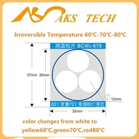 Machine de surveillance de température pour étiquettes thermosensibles 70 ℃   Autocollant permanent auto-adhésif irréversible à changement de couleur