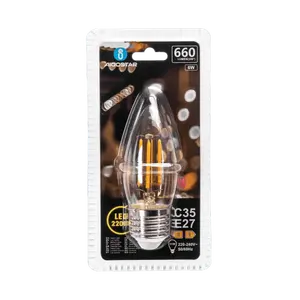 Bombilla LED de filamento Mbar C35 E27 6W, luz cálida y eficiente, ideal para iluminación decorativa y ambientes acogedores. - Product Image 2