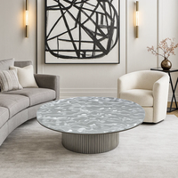 JingYue dessus de table élégant en résine transparente de luxe personnalisée meubles artisanaux pour espaces commerciaux hôtels salons