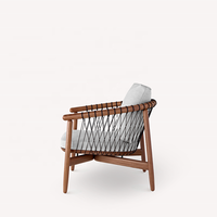 Chaise causeuse de styliste américain, en bois massif, style nordique, petit canapé simple, pour hall d'entrée d'hôtel