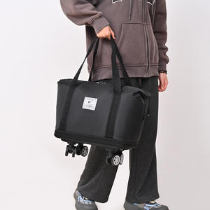 กระเป๋าเดินทางล้อลากแบบพับได้พกพาสำหรับผู้หญิงความจุขนาดใหญ่พร้อมรอกล้ออเนกประสงค์สำหรับการช็อปปิ้งการจัดเก็บฟิตเนส - Product Image 1