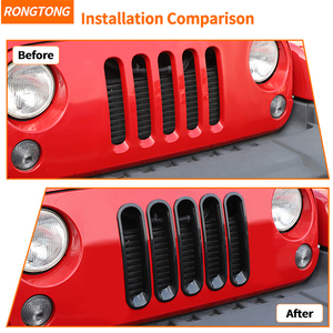Couvre-phare avant de voiture/clignotant/grilles décoratives pour <span class=keywords><strong>Jeep</strong></span> <span class=keywords><strong>Wrangler</strong></span> JK 2007-2017, <span class=keywords><strong>accessoires</strong></span> de style - Product Image 2