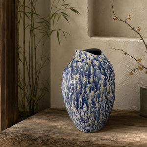 Jarrón de Cerámica Retro de Estética Oriental Wabi <span class=keywords><strong>Sansan</strong></span>, Decoración Floral, Jarrón Abstracto Artístico Contemporáneo Hecho a Mano - Product Image 4