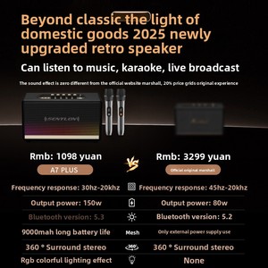 บลูทูธทำจากไม้หนังมีเสียงเบสแน่นและเสียงสเตอริโอคุณภาพสูงสำหรับใช้ในห้องนั่งเล่นลำโพง K-Song - Product Image 3