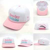 Casquette de golf ou de baseball pour sports de plein air avec porte-tee magnétique, marqueur de balle, broderie 3D personnalisée, perforations laser et cordon bicolore