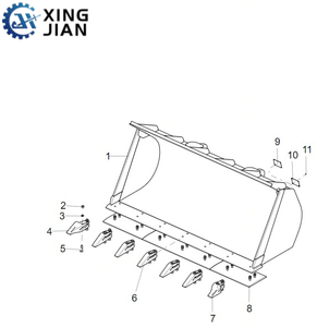लियुगोंग 855 के लिए बाएं वेल्ड दांत, गर्मी का इलाज, बढ़े हुए पहनने वाले जीवन, बाएं बढ़ते के लिए अनुकूलित - Product Image 4